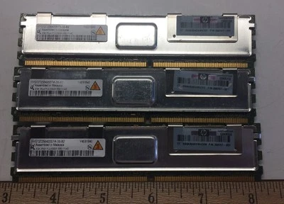 HP 6GB (3x2GB) 2Rx4 PC2-5300F-555-11-H0 Server Memory - Image 1 of 4