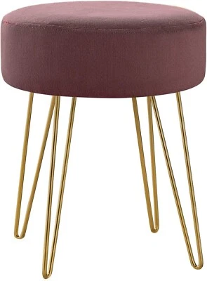 Monarch Specialties I 9001 Ottoman, Pouf, Footrest, Foot Stool, 14" Round - Image 1 of 4