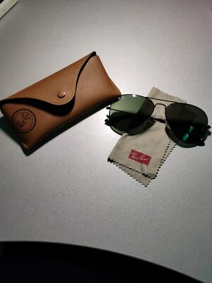 Ray-ban Rb3025 58mm Aviator, Full Black Uomo - Immagine 1 di 3
