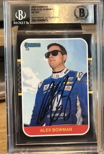 Alex Bowman SIGNED AUTOGRAPH 2020 DONRUSS #153 NASCAR BECKETT BAS Slab - Picture 1 of 2