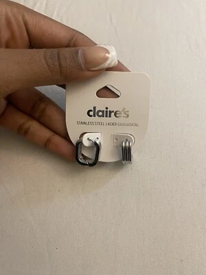 Pendientes de aro de acero inoxidable Claire’s Foto 1 de 2