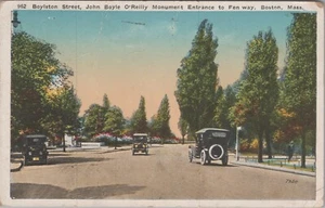 Boylston Street, Entrance to Fenway Boston Massachusetts 1920s Postcard 7466.1 - Picture 1 of 8