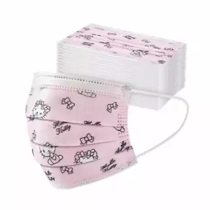 50Pcs pink Kids Face Mask Children's Girls 3 Ply Protective Disposable Face Mask - Picture 1 of 5