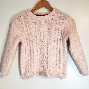 Kids Tommy Hilfiger Girls Cable Knit Sweater Heather Pink Size Small 6 - 7 - Picture 1 of 7