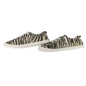 Sugar Shoes Women 8.5M Sneakers Metallic Zebra Print Athleisure Animal Print NIB - Picture 1 of 9