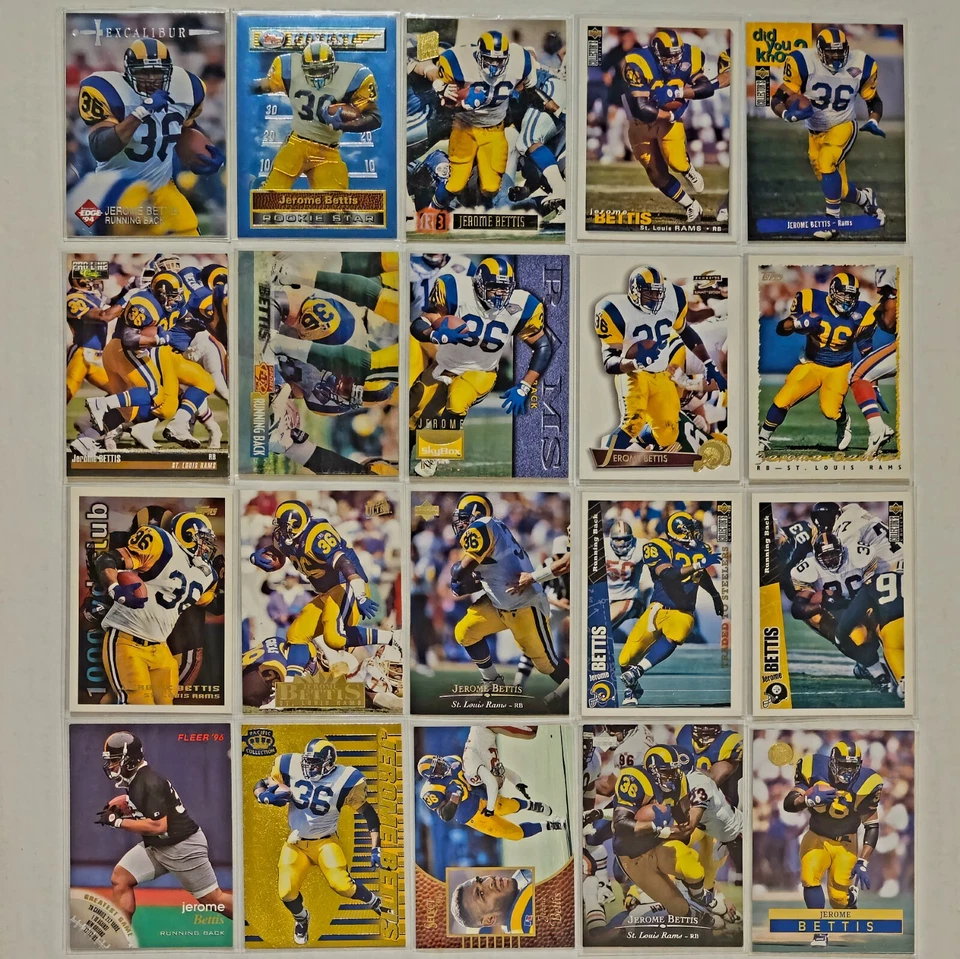 Jerome Bettis Inserts Premiums Base - Pick Your Card & $ave - Rams | Steelers - Image 1 of 4