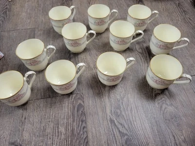 Noritake Magnificence PATTERN 8 oz BONE CHINA Handled Cups JAPAN Lot of 11 - Image 1 of 4