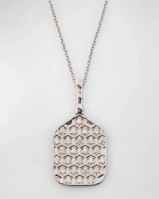 NEW Roberto Coin 18K White gold 0.21 tw Diamond 18" chain pendant 002074AWCHX0  — 第 1/4 张图片