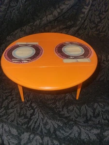 Mesa Barbie Lively Livin' Mattel vintage 1970 hoja caída naranja  - Imagen 1 de 7