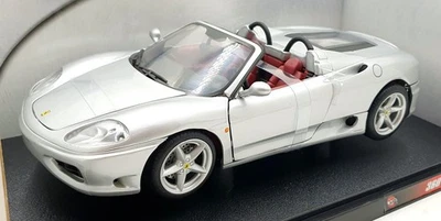 Hot Wheels Diecast 1/18 Scale 54598 - Ferrari 360 Spider - Silver - Image 1 of 4