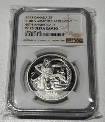 Canada 2013 Silver $1 Koreas Armistance Agreement 60th Anniversary NGC PF 70 UC - Image 1 of 2