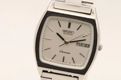 [Exc+4] SEIKO Chronos 8123-5240 Silver Dial Men's Quartz Watch from Japan - Image 1 of 4