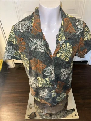 Camisa Hawaiana REYN SPOONER Mele Kalikimaka Para Hombres Mediana Leis Pikake Flores Foto 1 de 4