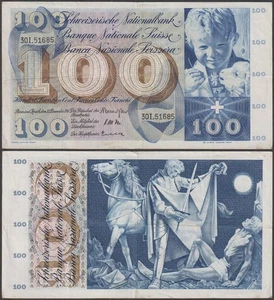 Switzerland, 100 Franken, 1961, VF+++, P-49(d) - Picture 1 of 1