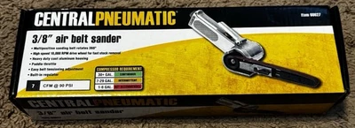 Central Pneumatic 3/8” Air Belt Sander Model #60627 New In Box - Image 1 of 2
