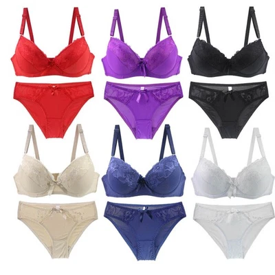 DAINAFANG UK SIZE LADIES PUSH UP PADDED BRA SETS EVERYDAY BRA LINGERIE 34-42 B/C/D/DD/E