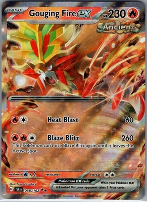 Gouging Fire ex 038/162 SV05: Temporal Forces - Pokemon Card - NM - Image 1 of 2