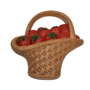Vtg Burwood Products Country Core Farmhouse Strawberry Basket Wall Art Plaque - Picture 1 of 7