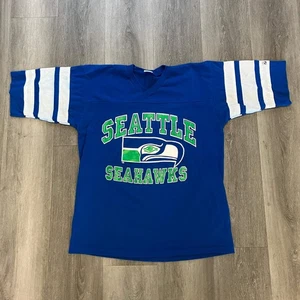 T-Shirt Größe L Vintage 90er Seattle Seahawks Logo 7 - Bild 1 von 2