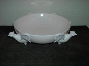 Shell Pink Footed 3-Pheasant Bowl - Picture 1 of 5