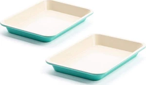 GreenLife Gesunde Keramik Antihaftbeschichtet, 9 x 7 Toaster Ofen Keks Blech Backform - Bild 1 von 12