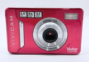 Vivitar Vivicam 5024 5.1MP Compact Digital Camera- RED- W/ CASE- TESTED & WORKS - Picture 1 of 9