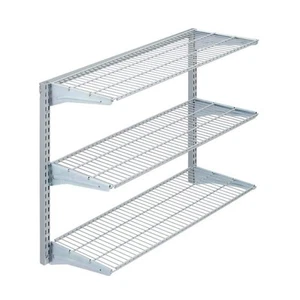 Triton Garage Wall Shelving Steel Gray Modular 375lb Capacity Heavy Duty 16"x33" - Picture 1 of 6