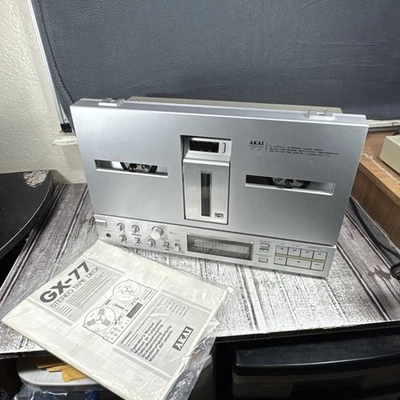Plataforma de cinta inversa automática Akai GX-77 carrete a carrete probada unidad principal de funcionamiento solamente Foto 1 de 4