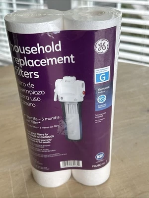 (2-Pk) GE Universal Whole House Water Filter G Cartridge Replacement FXUSC rv2 - Image 1 of 2