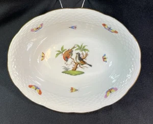 Herend ROTHSCHILD BIRD 10” Oval Serving Dish RO-12 (KMT) - Picture 1 of 9