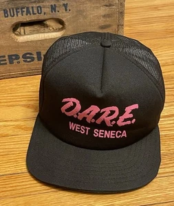 Vintage 80s DARE West Seneca New York Keep Kids Off Drugs SnapBack Hat Cap OSFA - Picture 1 of 8