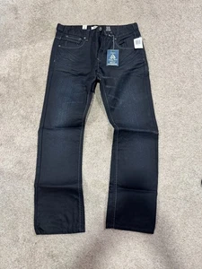 Antique Rivet black denim straight jeans size 36x32 AR1294SS - Picture 1 of 2