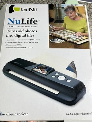 GiiNii NULIFE PHOTO SCANNER, 2.4" LCD "Full Size" Photo Scanner GN-5LS TESTED - Image 1 of 4