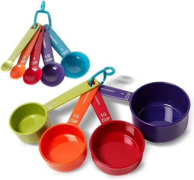 Farberware Color Juego de 5 cucharas medidoras y 4 tazas multicolor plástico duradero Foto 1 de 4