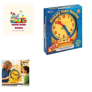 Primary Time Teacher 12-Hour Learning Clock, Teaching Clocks for Kids, Ages 4+ - Picture 1 of 3