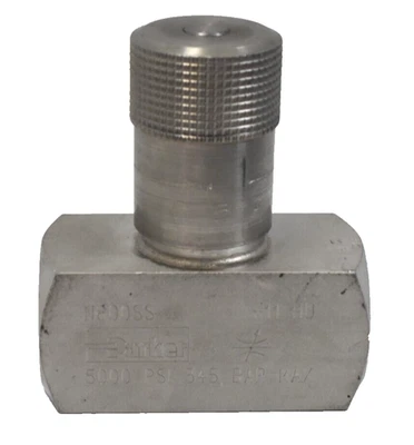 Parker N800SS 1/2" Colorflow In-Line Needle Valve 5000 PSI 345 Bar Max -11 HU - Image 1 of 4