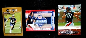 Lote de 3 tarjetas coleccionables de novato futbolístico de los Saint Louis Rams Chris largas de la NFL - 2008 - Imagen 1 de 4
