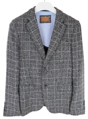 Gianni Feraud Blazer Men (UK) 38 Single Breasted Wool Blend Half Lined Checked - Image 1 of 4