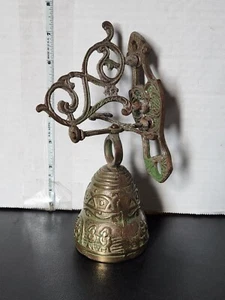 Campanello vintage in ottone per porta da appendere negozio cliente - Foto 1 di 10
