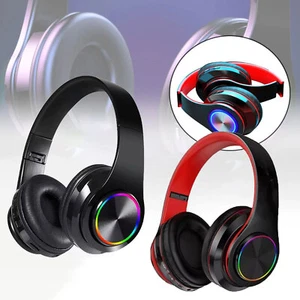 Gift Bass Wireless Bluetooth Headphones Foldable Stereo Earphones Headsets Mic - Picture 1 of 14
