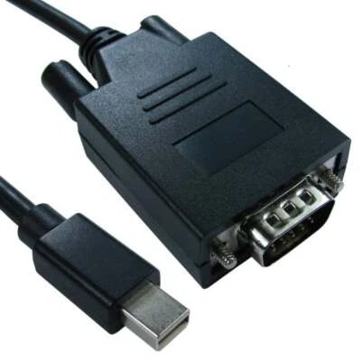 Mini DisplayPort Male to VGA / SVGA Male Cable 1m 2m 3m - Image 1 of 3