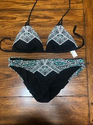 MUJER ELLA MOSS 2 Piezas TRAJE DE BAÑO BIKINI CON TIRAS GRANDE NUEVO SIN ETIQUETAS Foto 1 de 4