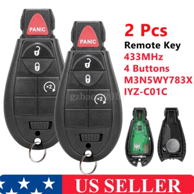 For 2008 2009 2010 2011 2012 201 Jeep Grand Cherokee Remote Control Key Fob 4Btn - Image 1 of 4