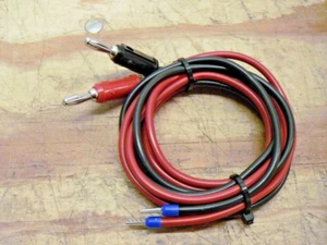 NOV 10114718-001 Banana Jack to Ferrell Test Leads Red + Black Cables 48" Length - Picture 1 of 3