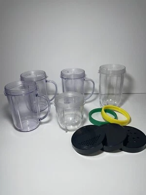 Magic Bullet MB1001 Repuesto Tazas/Tapas/Anillos Labiales - 10 Piezas Foto 1 de 4