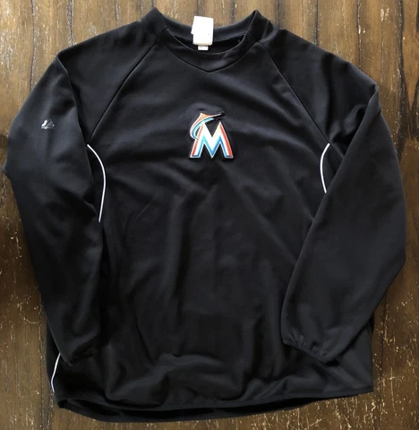 Majestic Therma Base Miami Marlins Team Issued  Long Sleeve Pullover Men’s XL Cover