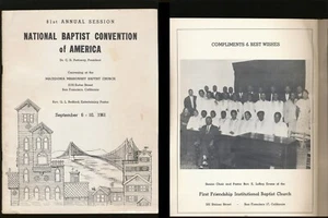 1961 PROGRAM 81st NATIONAL BAPTIST CONVENTION AMERICA @ MASEDONIA MISSIONARY - Picture 1 of 4