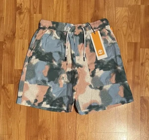 NUEVOS PANTALONES CORTOS DE VERANO TIMBERLAND PARA HOMBRE DOP EN AZUL VERDE CAMUFLAJE - Imagen 1 de 6