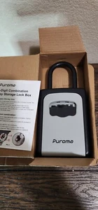 Puroma 2-Pack Lock Box, Large Key Lock Box Resettable Combination Lockbox,  - Picture 1 of 5