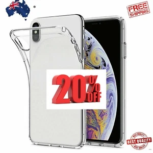 iPhone X XS Max XR Case Ultra Heavy Duty Shockproof Clear Slim Cover - Picture 1 of 7